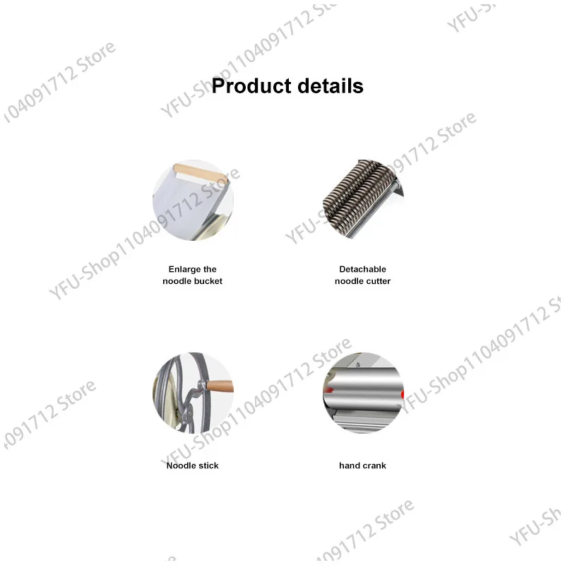 Manual Dough Roller Stainless Stee Noodle Dumpling Pasta Maker Making Machine Dumpling Wonton Dough Rolling Hanger Noodle Maker