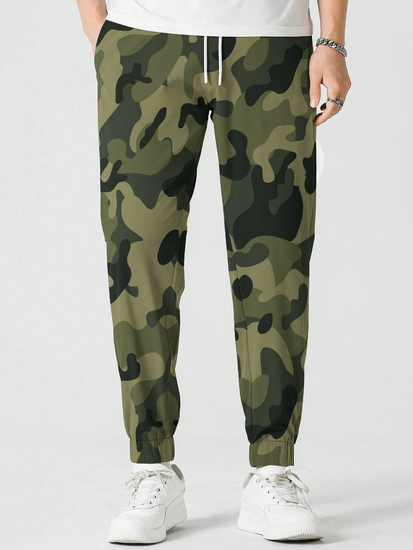 Hunter 위장 패턴 프린트 바지, 남성 여성 캐주얼 바지, 가을 야외 스웨트 팬츠, 하라주쿠 남성 스트리트웨어, 조깅 바지