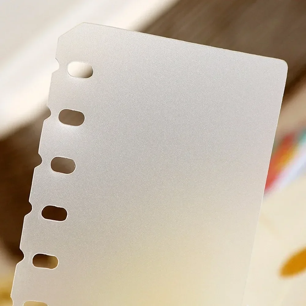 2 Pcs/set Elastic Transparent Seperator Base Plate For A5 Personal A7 Spiral Rings Notebook 6 hole Loose Leaf Diary Journal 3