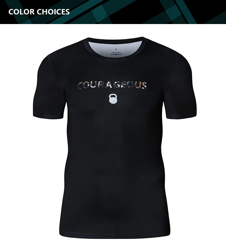 Training Kurzarm T Shirt Gedruckt Männer T Shirt Hohe Qualität Männer GYM Läuft Schnell Trocknend – Detail 6