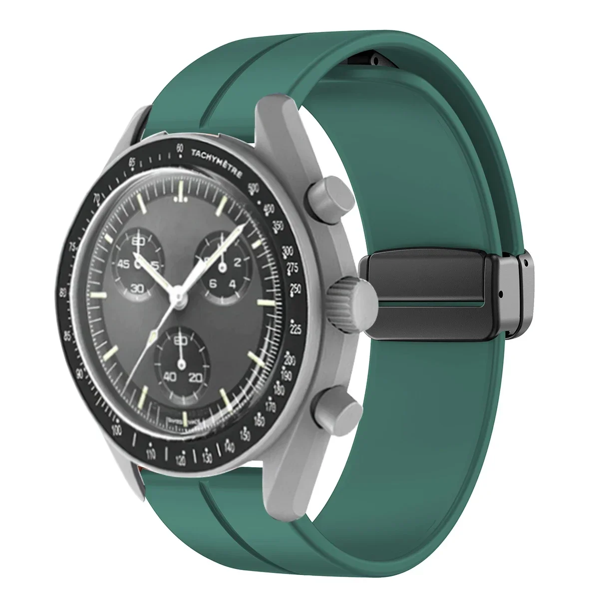 Silikon armband für Omega X Swatch Joint Moons watch Planet Uhren armband Metall Magnets chnalle Armband Ersatz Armband Correa – Detail 13