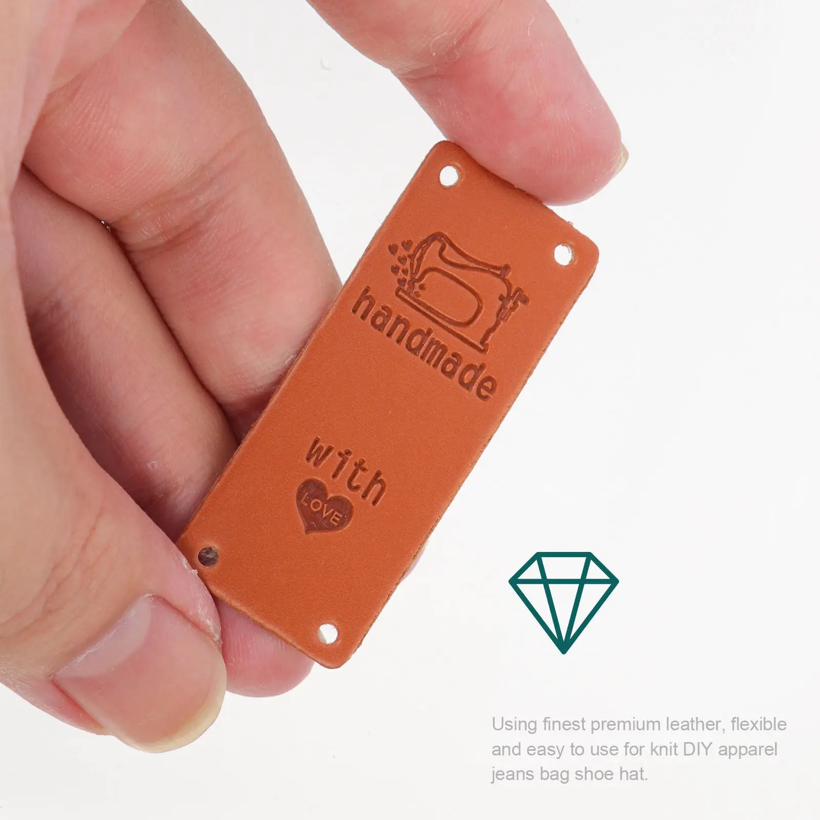 100Pcs DIY 의류 바느질 의류 태그에 대한 양각 색상 변경 라벨 청바지 코트 스웨터 가방 모자 선물 라벨