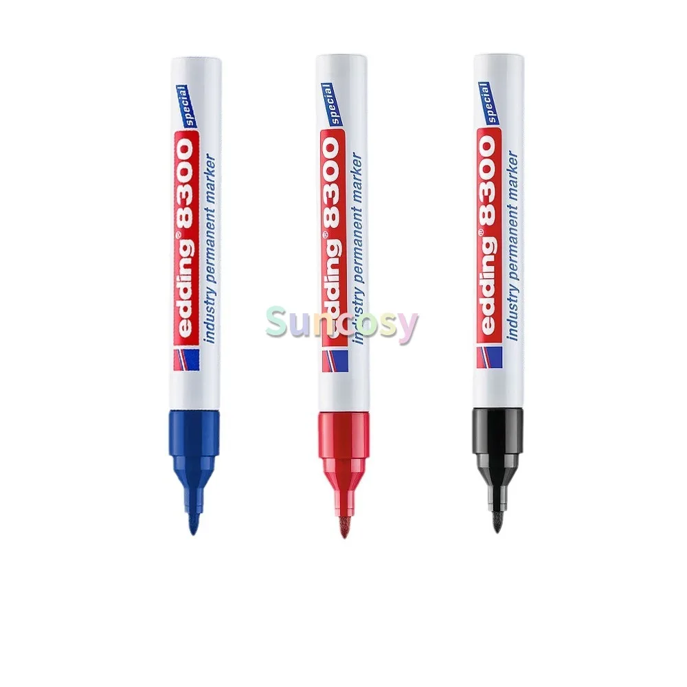 12개 에딩 8300 산업용 마커 먼지가 많은 표면용 속건성 유성 페인트 펜, 내구성 및 내마모성, 1.5mm3mm 팁
