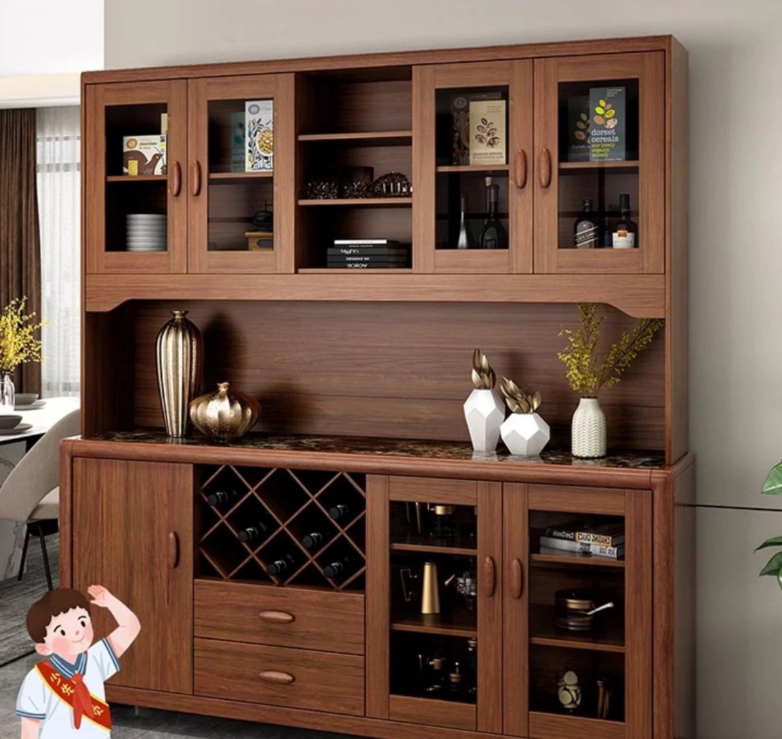 

Современный минималистичный шкаф для хранения, домашний кухонный шкаф для хранения, барный винный шкаф из массива дерева, шкаф для чая и воды