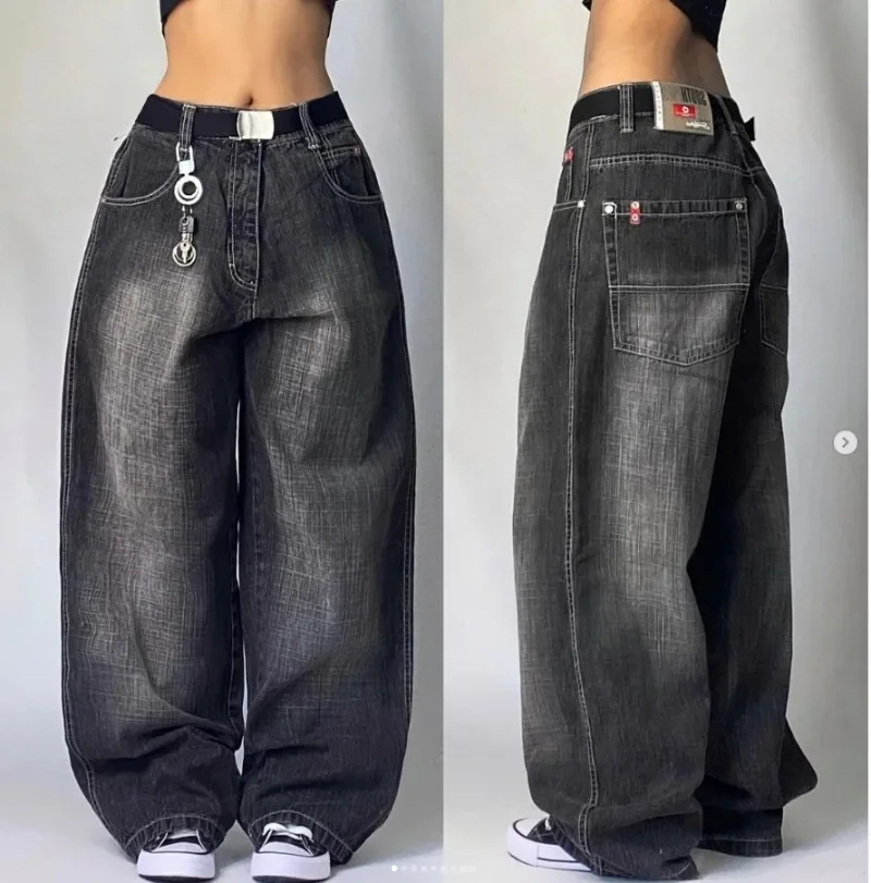 thumbnail image 1 of Pantalones vaqueros holgados de carga a rayas retro de calle Y2K de primavera y otoño de 2024, pantalones góticos de cintura alta Harajuku para hombres y mujeres, 1 of 5