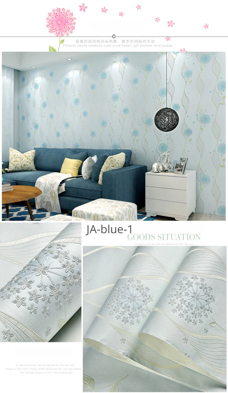 Papel De Parede Floral Auto-adesivo Quarto Garota