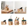 Hand Crank Music Box Novelty Unique Hand Operated Wooden Musical Box Decor for Colleague Friend Classmate Family Birthday Gifts 4