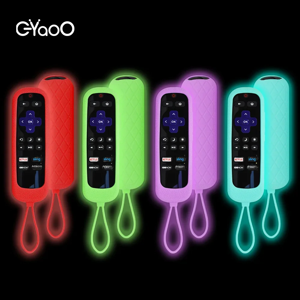Custodia Remota Roku Per Tcl Roku Tv Steaming Stick/Express Silicone Protettivo Sostituzione Della Pelle Glow In The Dark