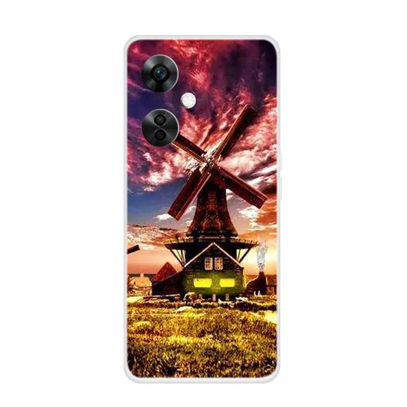 Clear Wolf Design Soft TPU Silicone Phone Cover - Transparent Etui for OnePlus Nord CE 3 Lite