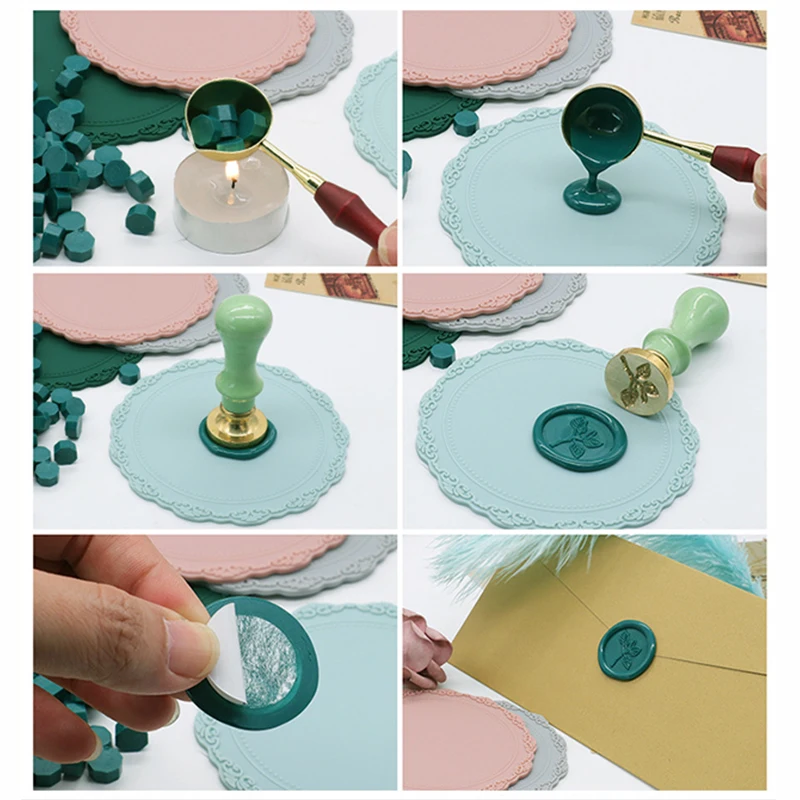 Silicon Sealing Wax Board Pad Wax Seal Stamps Mold Paint Backing For DIY Sealling Stamp Pads Party Gifts Craft Tool, seal wax, wax seal stamp, wax seal stamp set, silicone stamps