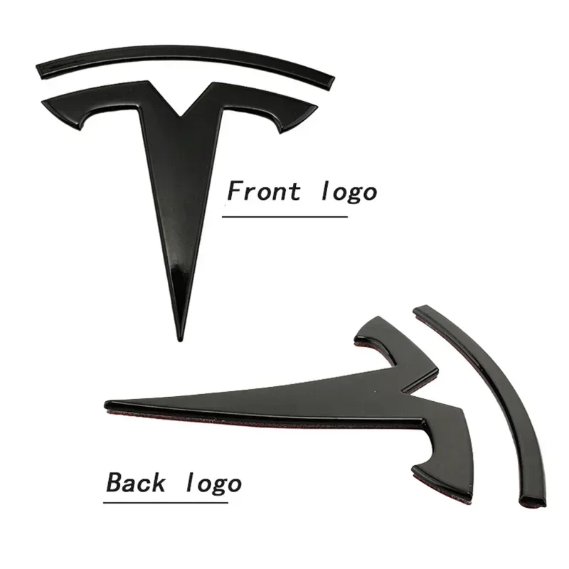 Tesla emblem installed on car