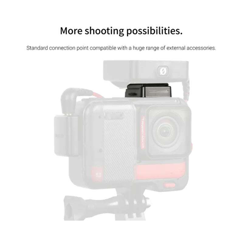 Insta360 ONE R S용 콜드 슈 마운트 마이크 또는 플래시, 플래시, 내구성, 가벼우면서 휴대용
