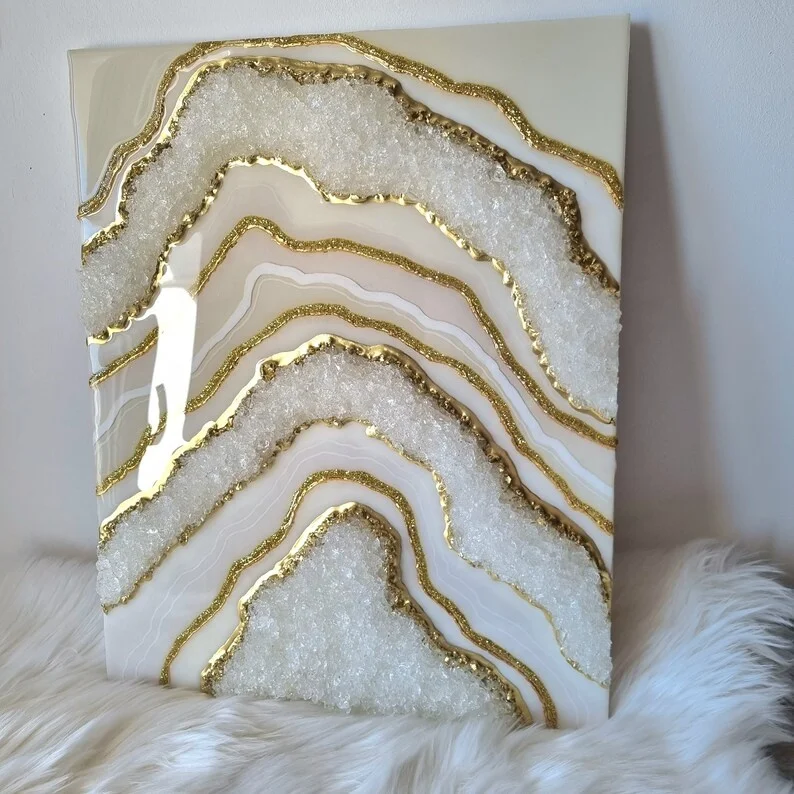 Wanddekoration Kunst Harz Malerei Kristall
