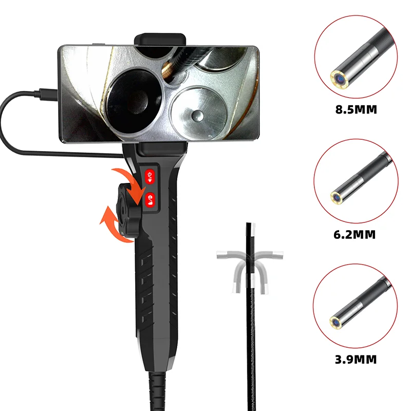 8.5/6.2/3.9mm single lens 1080P Endoscope 360° 2 ways Suitable for Automotive Diesel Engine Carbon Deposition Aviation Detection 1