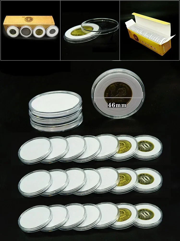 10/25/100 Pcs Transparent Plastic Coin Holder Coin Collecting Box Case Capsule Protection Boxes Container 27 39MM 40MM 46mm coin holder coin capsules