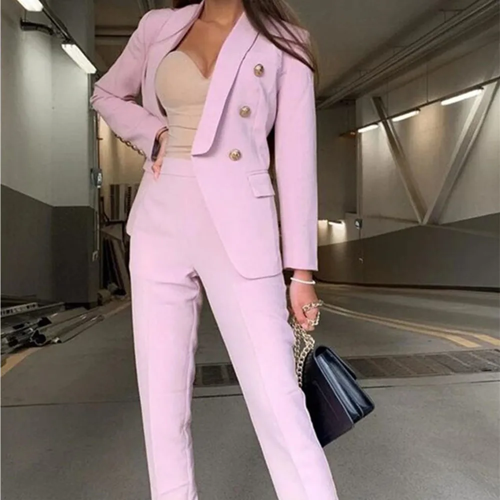 Pink Shawl Women Blazer Suits Jacket Fashion Ladies Pantsuit Costumes Womens Suits Blazer with Pants for Party Groom Custom Made janevini 2020 elegant bridal fur wrap bridal shawl faux fur wedding bolero winter warm white coat wine ladies party stoles