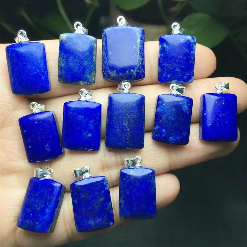 

S925 Natural Lapis Lazuli Pendant Crystal Making Charm Jewelry Healing Energy For Charm Women Birthday Gift 1PCS