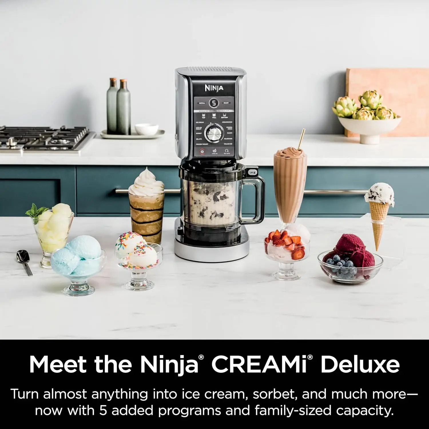 CREAMi Deluxe 11-in-1 Ice Cream & Frozen Treat Maker for Ice Cream, Sorbet, Milkshakes, Frozen Yogurt, & More, 11 Programs 2