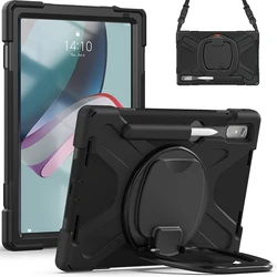 Enhanced Protective Tablet Case with 360 - Degree Rotation and Shoulder Strap - Fits 11.2 - Inch Tablets for Tab P11 Pro 11.2 (Black)