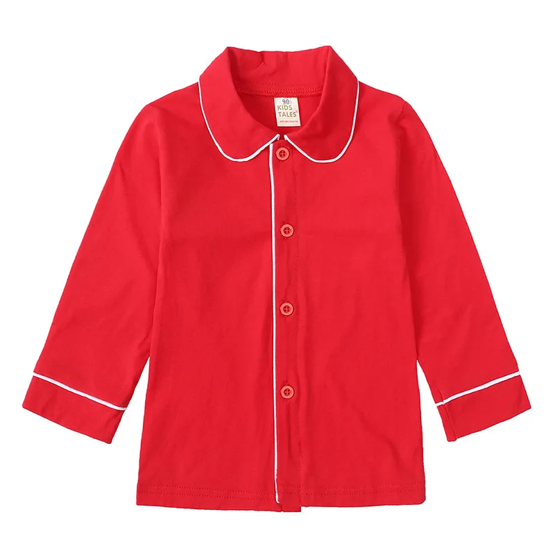 New Matching Girls and Boys Christmas Pyjamas Red Cotton Pajamas Sets for Kids Baby Enfent Sleepwear Family Childrens PJS