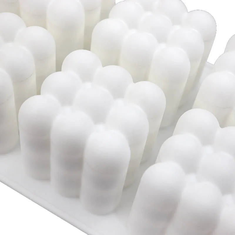 6 Cavity Large Bubble Ball Silicone Candle Mold 3D Cube Chocolate Mousse Cake Mold Ice Cream Baking Soap Home Decor Gifts