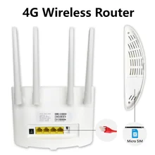 Wireless Hotspot SIM Card 4 Network Ports 4G Wireless Router US/EU Plug ...