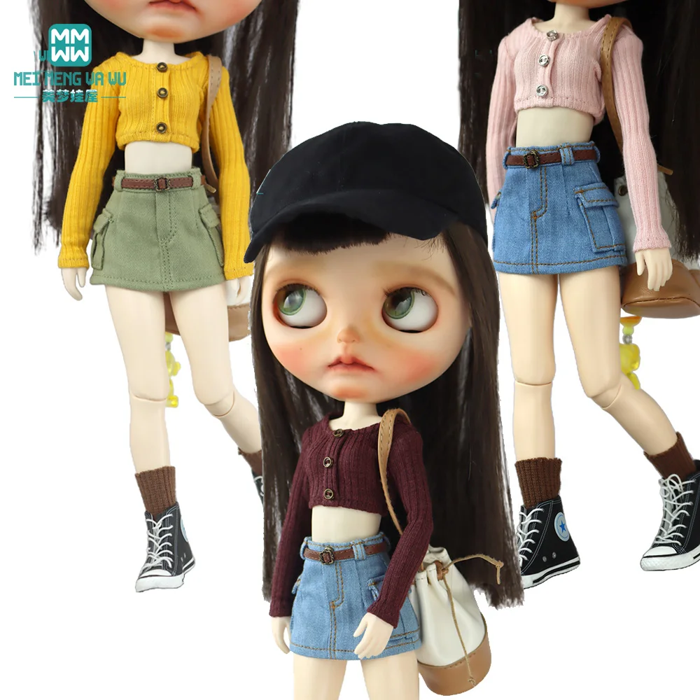 Fits Blyth Azone OB22 OB24 Doll Accessories Fashionable candy-colored knits, miniskirts