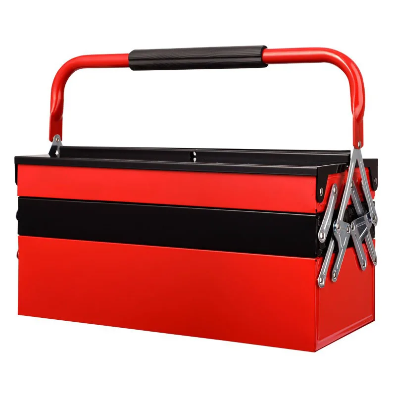 Hardware Toolbox Organizer Stainless Steel Toolbox for Mechanic Metal Mechanical Workshop Tool Box Folding Parts Sealed Box 6