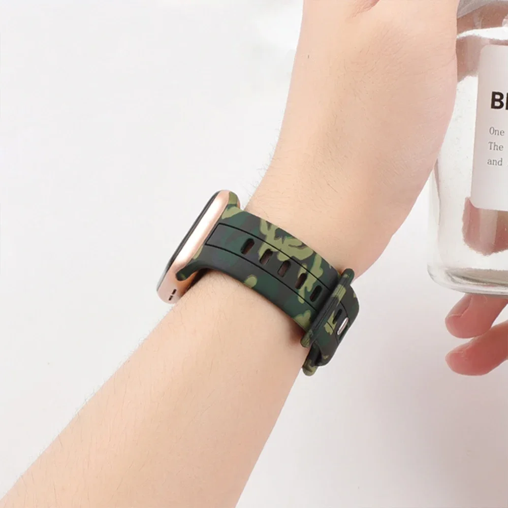 Camouflage Silicone Watch Strap Bracelet
