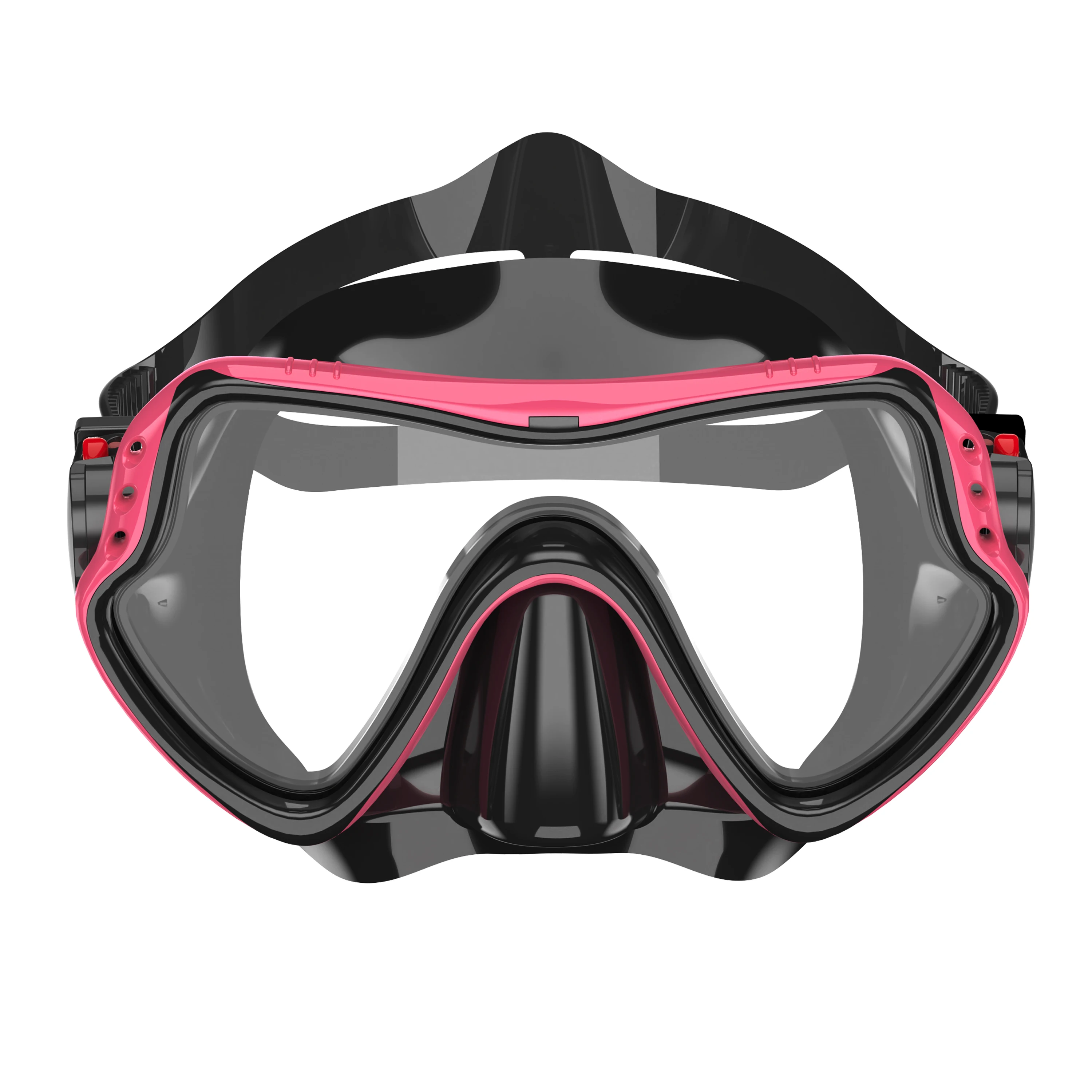 Snorkel Mask Swimming Goggles Anti-Fog HD Glass Large Frame Diving Mask with Nose Cover for Adults Youth