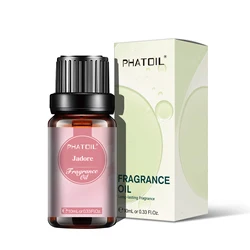 PHATOIL 10ml Luxury Scented Oil Collection - Coconut, Vanilla, Coffee, Black Opium, Angel, La Vie Est Belle, Bubble Gum Aromas for Crafting & Aromatherapy (Jadore)