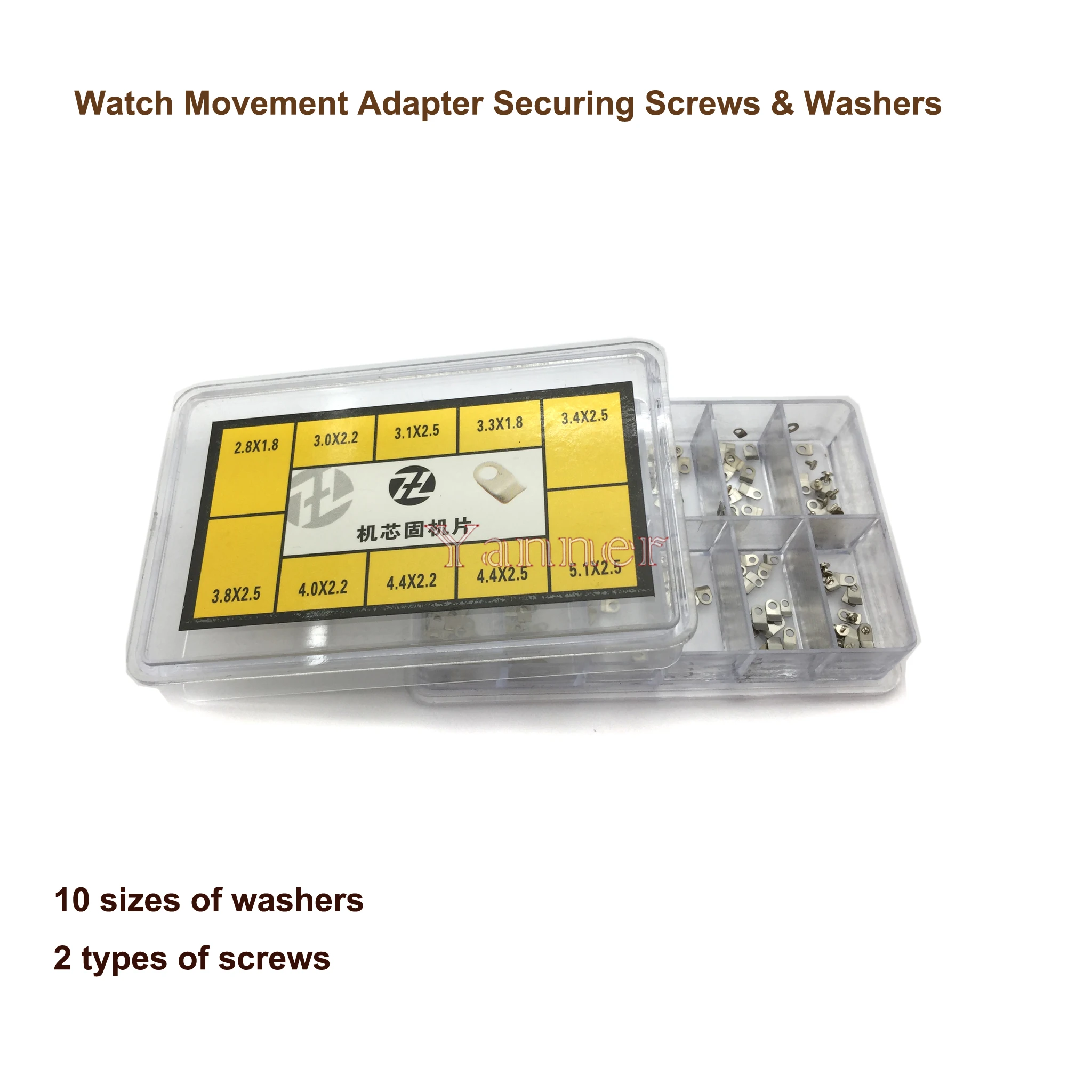 Precision Watch Movement Repair Kit with Adapter Casing, Securing Screws & Washers for Replacement Accessories