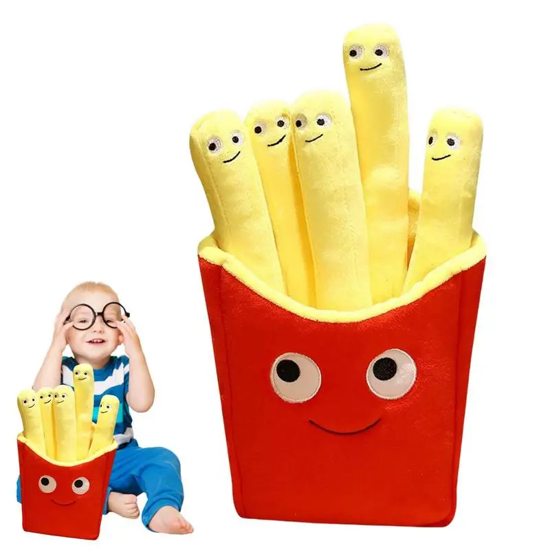 French Fries Doll Cute Bag Of French Fries Stuffed Plush Toy Removable Plush Pillow Yummy World Plushies Funny Food Pillow Super