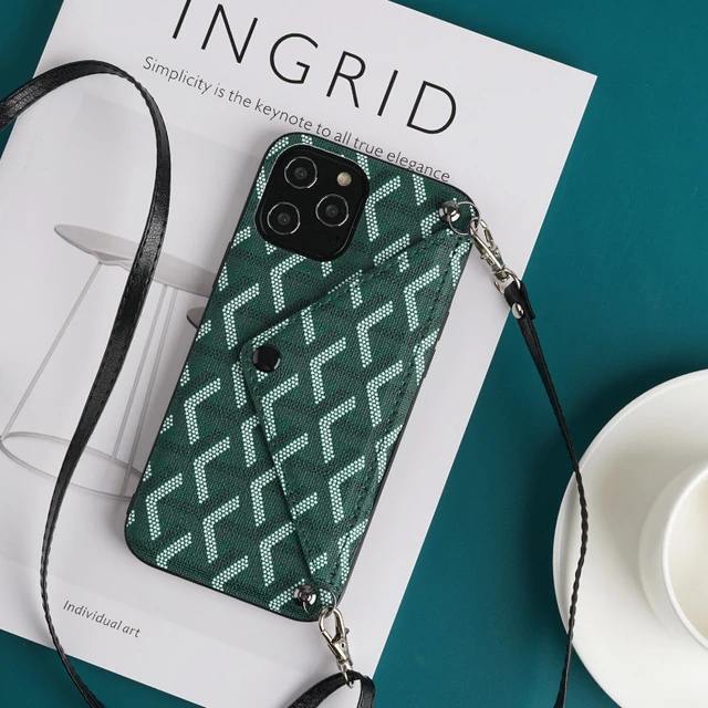 Green Goyard iPhone Case