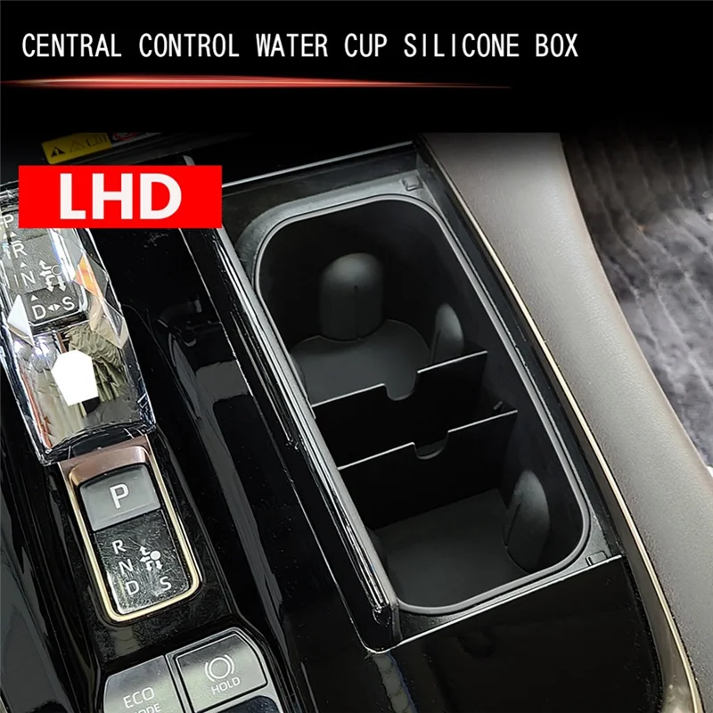 A57E-자동차 센터 콘솔 Toyota Alphard Vellfire 40 시리즈 2024 LHD 용 실리콘 워터 컵 홀더 보관함