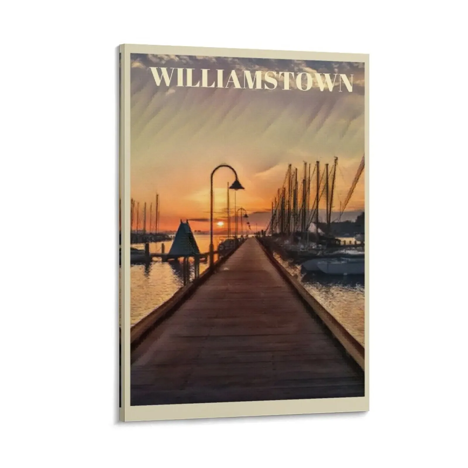 

Williamstown Vintage Travel Canvas Painting house decoration wall decoration painting Bedroom deco Decoration pictures room wall