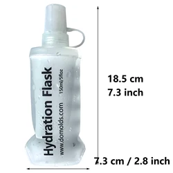 Collapsible Soft Flask - White Folding Water Bottle for Outdoor Activities (500ml, 250ml, 150ml) (150ml white new)