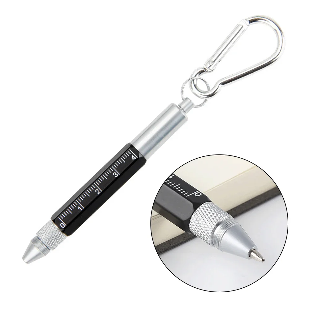 Multifunction Ballpoint Pen Mini 6 In 1 Metal Screwdriver Touch Screen Tool Keychain Accessories