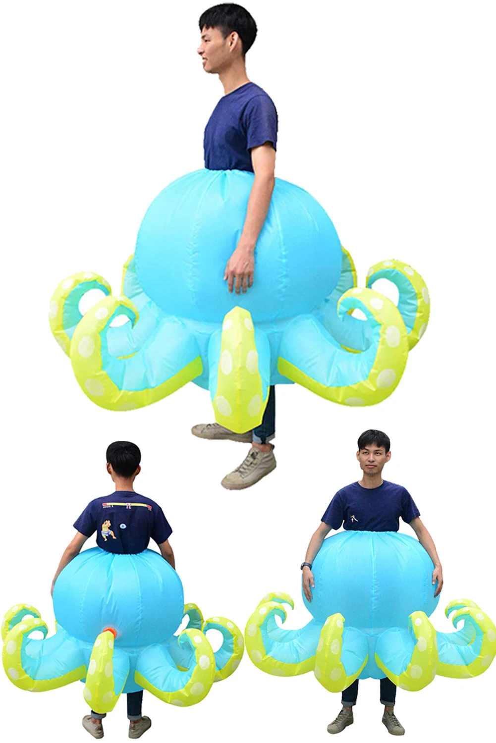 

Halloween Octopus Cosplay Inflatable Costume Fancy Men Women Full Body Blow Up Clothes Outfit Halloween Carnival Role Play Suit