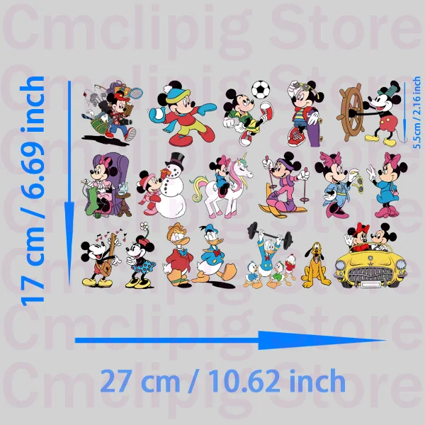 Mickey Mouse Patch Minnie Mouse Thermo-stickers for DIY Sewing