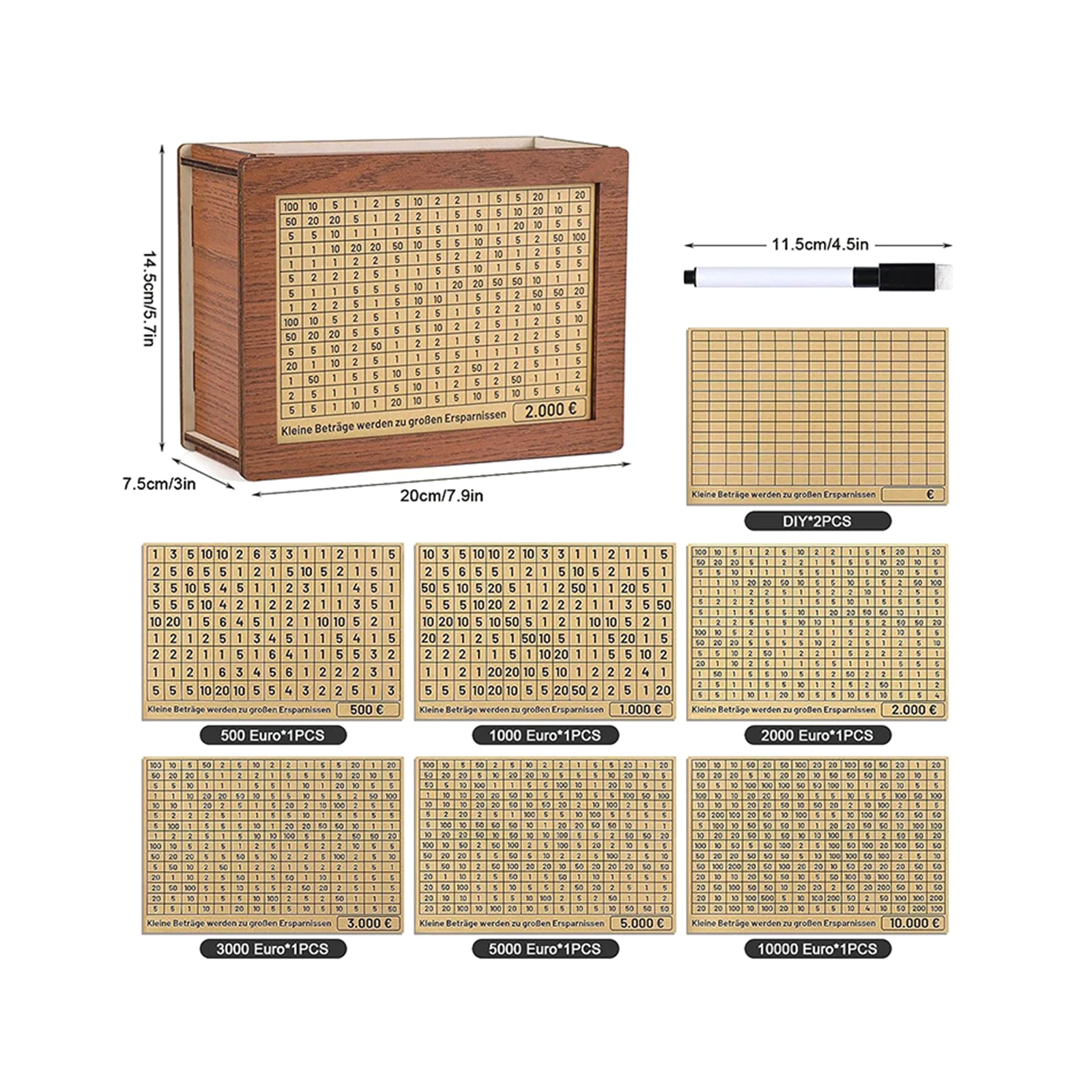Wooden Piggy Bank with Counter Money Saving Box for Kids Child Adults Deposit Box Saving Crafts Marker Pen Retro Boxes Gifts wooden piggy bank wooden money box piggy bank
