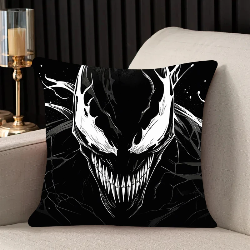 

Home Pillow Marvel Anime Venom rint Pillowcase Cushion Decorative Bedroom Office Chair Pillows Home Decor Throw Sofa Pillows