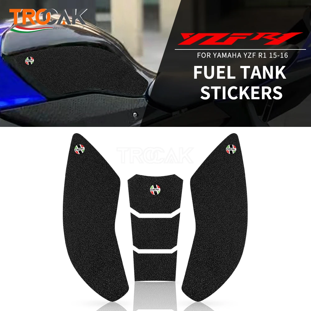 1 SET For Yamaha YZF-R1 YZF R1 2015-2020 Motorcycle Protector Anti slip Tank Pad Sticker Gas Knee Grip Traction Side Decal |