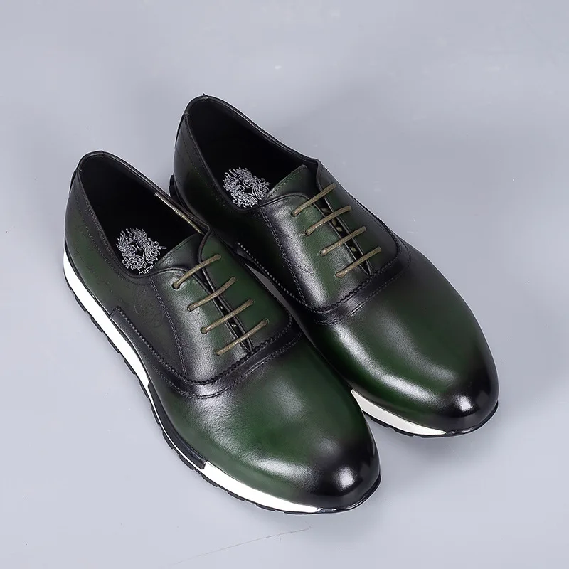 BasketsencuirvritablepourhommesStyleanglaischaussuresde