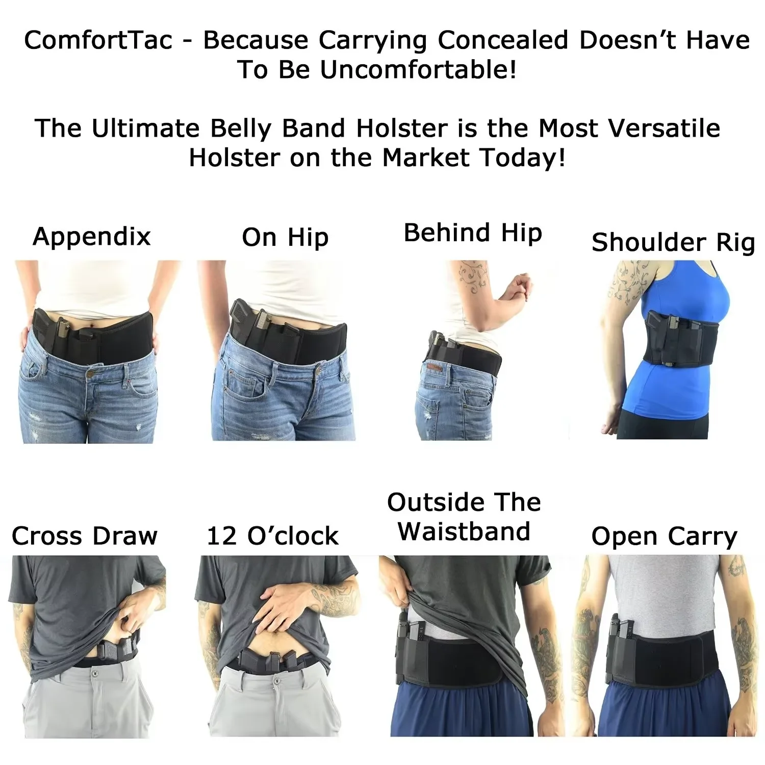 Tactical Hidden Holster Portable Belly Gun Holster Concealed Carry Waist Band Belt for Outdoor Hunting Shooting Tactical Holster 5