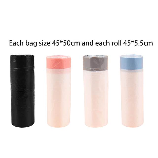 Kitchen Garbage Bags 4 Rolls Drawstring Extra Strong Reinforced Bottom Heavy Duty Trash Bags for Trash Cans Home Office Kitchen