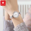 OLEVS 9971 Women's Watches Elegant Fashion Original Wristwatch Waterproof  Fish Bone Strap Luminous Hand Diamond Bezel Reloj 5