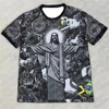 2024 Brazil Special Edition Jesus Black Gray Football Jersey Adults Kids Summer Outdoor Sports Soccer Training Tees Tops Clothes 1