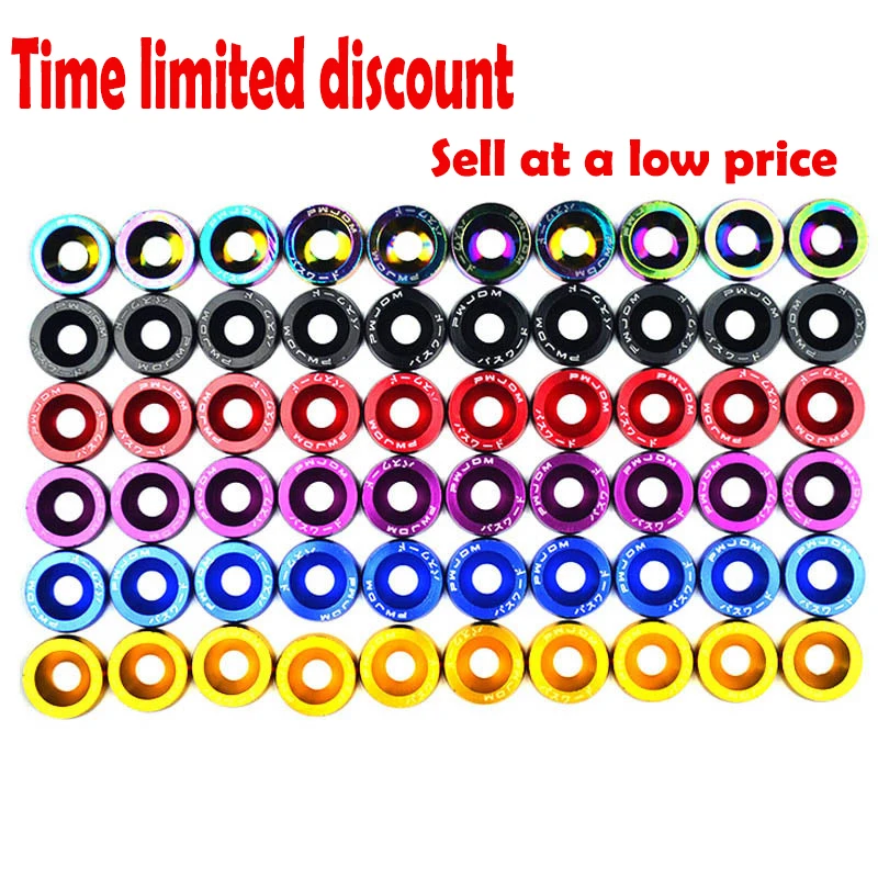 10Pcs M6 x 20 Headlights Bumpers Fender Washers Kit for HONDA
