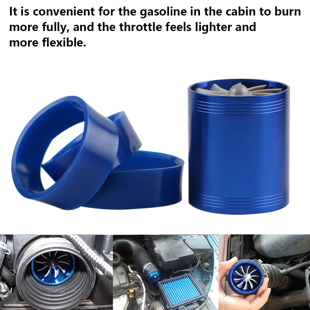 Fuel Saver Turbine Charger Air Intake Fuel Saver Dual Fan Supercharger Power Air Intake Turbonator Fan for Car Truck turbocharger parts car supercharger